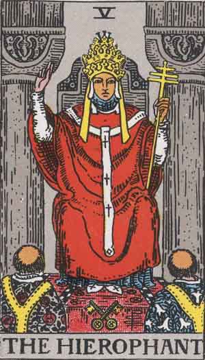 The Hierophant tarot card