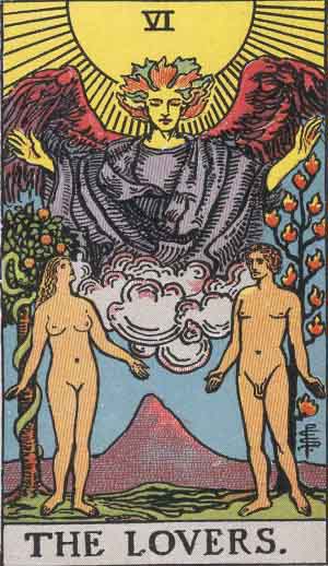 The Lovers tarot card