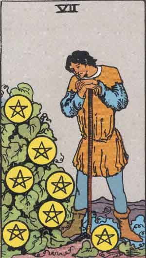 Seven of Pentacles tarot card